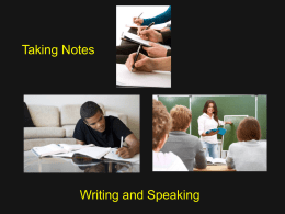 Active Listening and NoteTaking