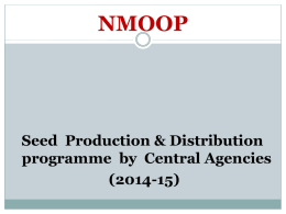 NMOOP implementation by Central agencies