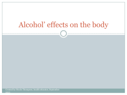 Alcohol’ effects on the body