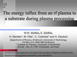 THE ENERGY INFLUX FROM AN RF PLASMA TO A SUBSTRATE