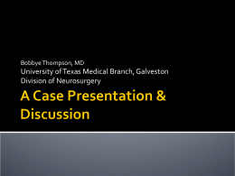 A Case Presentation & Discussion