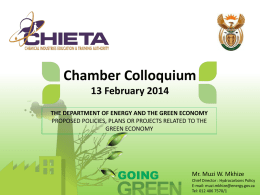 Chamber Colloquium 13 February 2014