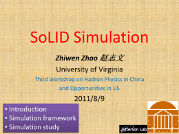 SoLID simulation - Shandong University