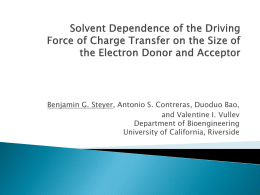 Solvent Dependence of the Driving Force of Charge Transfer