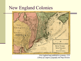 New England Colonies - Mr. Cvelbar's U.S. History Page