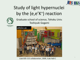 Study of light hypernuclei by the (e,e’K+) reaction