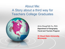 About Me: A Story about a third way for Teachers College