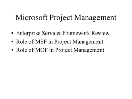 Enterprise Services Frameworks