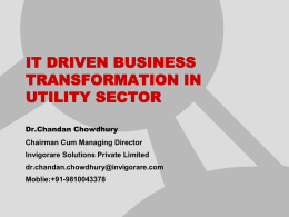 IT Driven Business Transformation in Utility Sector