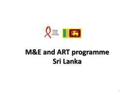ART programme Sri Lanka - National STD/AIDS Control Programme