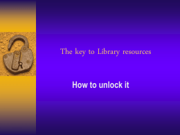 The gateway to library resources