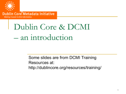 The Dublin Core Metadata Initiative