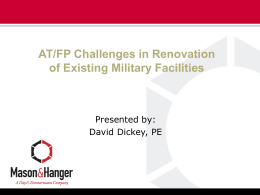 AT/FP Challenges in Renovation of Existing Military Facilities