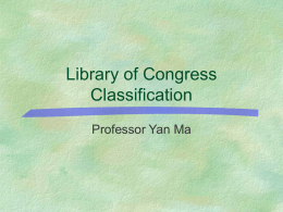 Library of Congress Classification