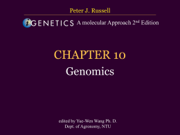 CHAPTER 10 Genomics