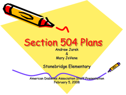 Section 504 Plans