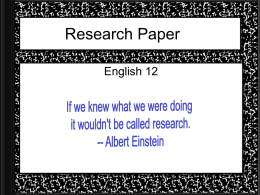 If we knew what we were doing, it wouldn’t be called research.