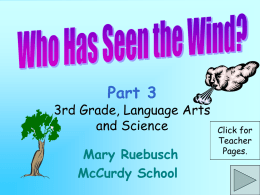 Wind, Poetry 3rd Grade - Floyd County Public Schools
