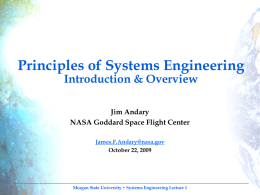 Lecture 1 - Principles of System Engineering