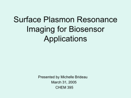 Surface Plasmon Resonance and SPR Imaging