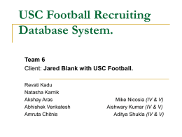 USC Football Recruitment Database System.