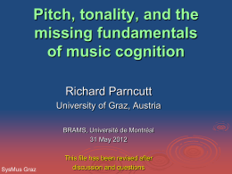 Pitch, tonality, and the missing fundamentals of music