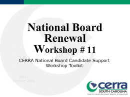 National Board Renewal (PowerPoint)