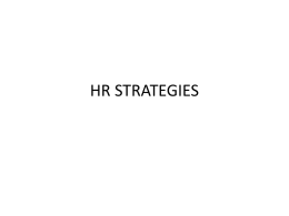 HR STRATEGIES