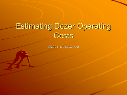 Estimating Dozer Operating Costs