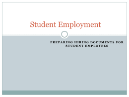 Student Employment - University of Nevada, Reno