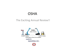 OSHA - Amherst County Public Schools | 2014-2015