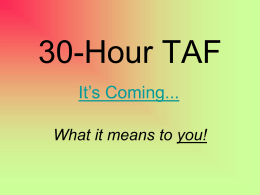 30-Hour TAF - International Comanche Society