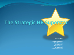 The Strategic HR Superstar