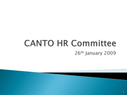 CANTO HR Committee