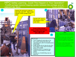 HIPO Safety Learning: Could This Happen in Your Operation