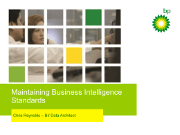BP IST - Business Intelligence Standards