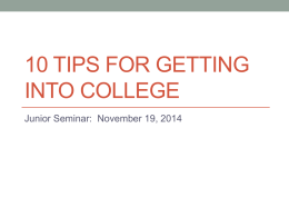 12 Tips for getting into college