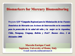 Biomarkers for mercury biomonitoring - BASILEA