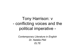 Tony Harrison: v - School of English and American Studies