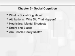 Chapter 5: Social Cognition