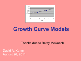 Growth Curve Models Latent Means Analysis