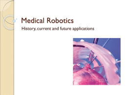 Medical Robotics - Geometric Algorithms for Modeling