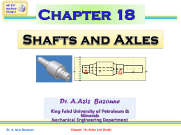LEC 31 CH-18 Shafts and Axles