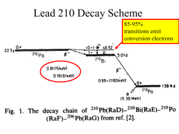 Lead 210 Decay Scheme - University of California, Santa