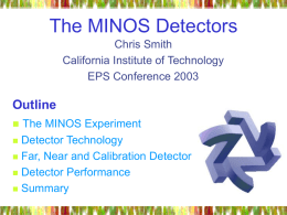The MINOS Detectors - University of California, Santa Barbara