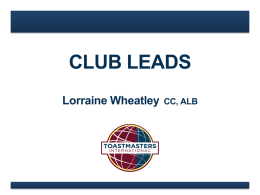 Identifying Club Coaches - District 42 Toastmasters
