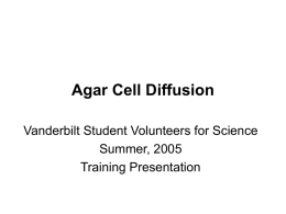 Agar Cell Diffusion - Student Organizations