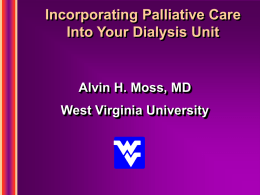 Incorporating Palliative Care into Your Dialysis Unit