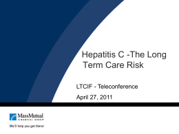 Hepatitis C The Long Term Care Risk