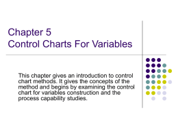 CONTROL CHARTS FOR VARIABLES